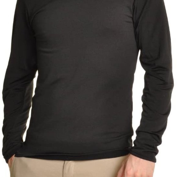 Swan Men's Fleece-Lined Crew Neck LS Thermal Top 3-pack Black 2XL - Picture 2 of 4